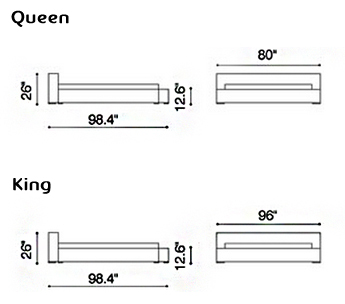 Beds Queen Size Measurements on Epsilon Platform Bed   Platform Beds Online