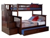 Columbia Twin/Full Staircase Bunk Bed - Antique Walnut AB55704 - AB557X40
