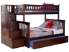 Columbia Twin/Full Staircase Bunk Bed - Antique Walnut AB55704 - AB557X40