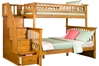 Columbia Twin/Full Staircase Bunk Bed - Caramel Latte AB55707 - AB55707