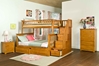 Columbia Twin/Full Staircase Bunk Bed - Caramel Latte AB55707 - AB55707