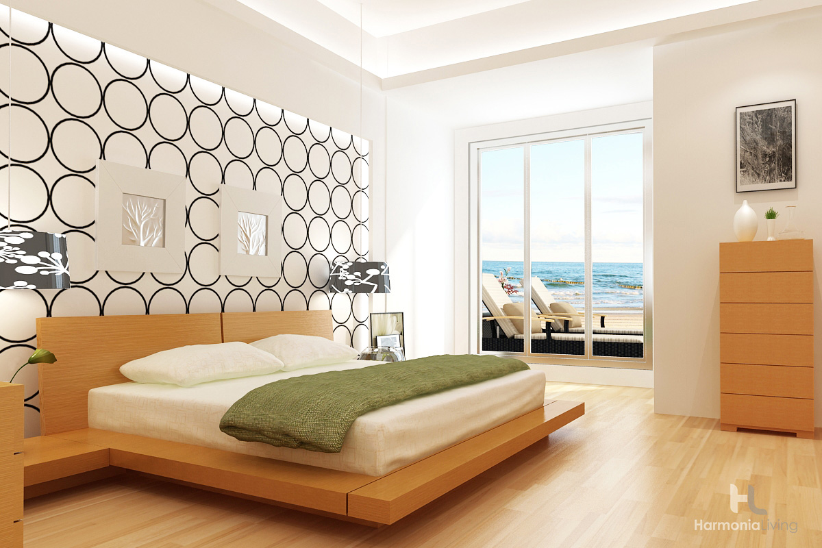 kooning platform bed modern bedroom design floating asian walnut oak style sleek clean lines affordable value price cost lowest best most top under 2000 less