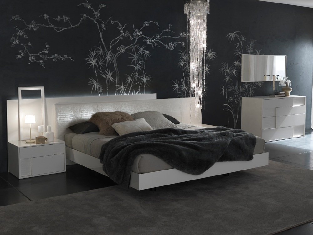 white irwin leather platform bed floating modern design
