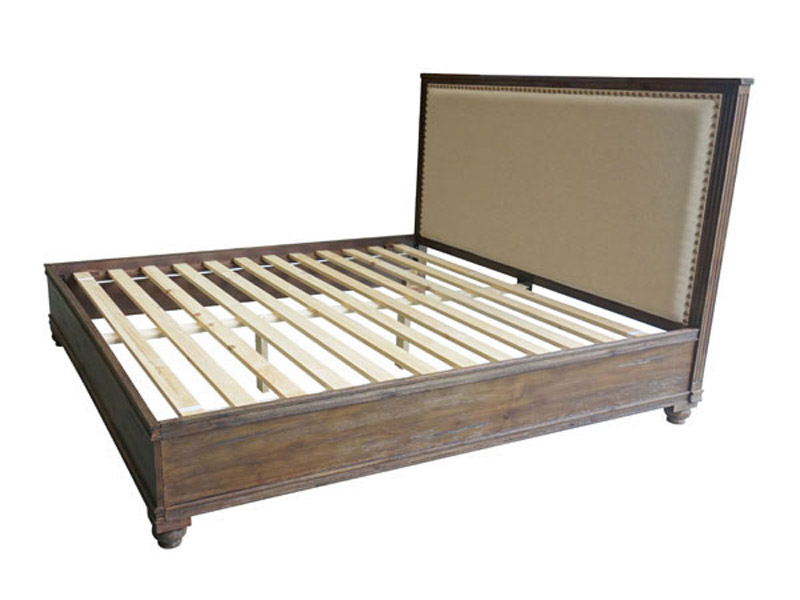 city modern platform bed bedroom design wooden slats open space inbetween