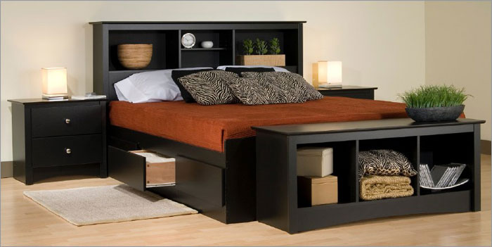 augusta deluxe storage platform bed bedroom modern design headboard