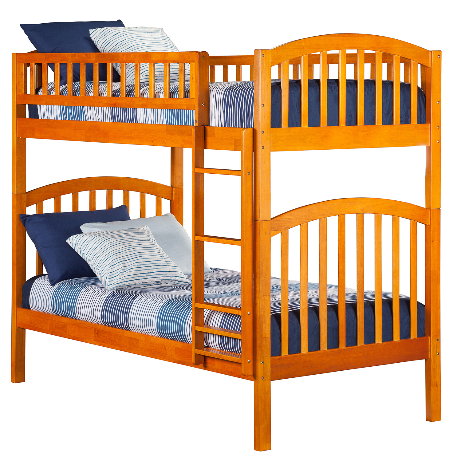 Richland Twin Bunk Bed Caramel, Atlantic Furniture Richland Twin Over Twin Bunk Bed