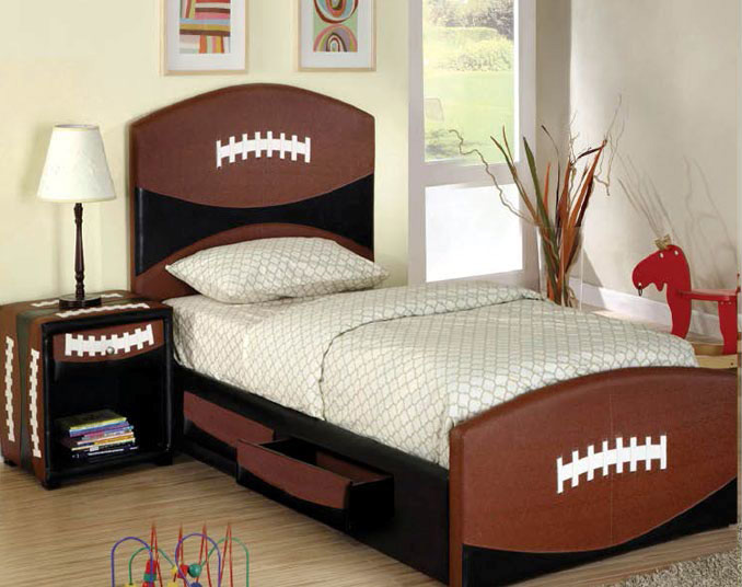 Kickoff Storage Bed With 2 Drawers, Football Bed Frame