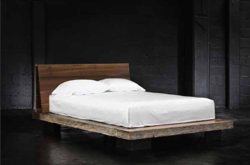 Leone Platform Bed, King Rustic Platform Bed Frame