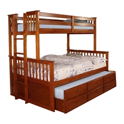University Twin/Full Bunk Bed - Oak CMBK458FA University Twin/Full Bunk Bed - Oak CMBK458FA