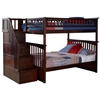 Columbia Full/Full Staircase Bunk Bed - Antique Walnut AB55804 Columbia Full/Full Staircase Bunk Bed - Antique Walnut AB55804