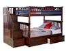 Columbia Full/Full Staircase Bunk Bed - Antique Walnut AB55804 - AB558X40