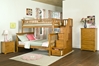 Columbia Full/Full Staircase Bunk Bed - Caramel Latte AB55807 - AB55807