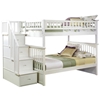 Columbia Full/Full Staircase Bunk Bed - White AB55802 Columbia Full/Full Staircase Bunk Bed - White AB55802
