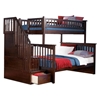 Columbia Twin/Full Staircase Bunk Bed - Antique Walnut AB55704 Columbia Twin/full Staircase Bunk Bed - Antique Walnut AB55704