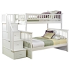 Columbia Twin/Full Staircase Bunk Bed - White AB55702 Columbia Twin/full Staircase Bunk Bed - White AB55702