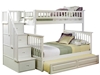 Columbia Twin/Full Staircase Bunk Bed - White AB55702 - AB557X20