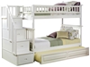 Columbia Twin/Twin Staircase Bunk Bed - White AB55602 - AB556X20