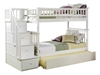 Columbia Twin/Twin Staircase Bunk Bed - White AB55602 - AB556X20