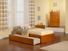 Concord Platform Bed with Flat Panel Footboard - Caramel Latte - AR80X2X17