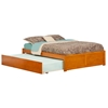 Concord Platform Bed with Flat Panel Footboard - Caramel Latte Concord Platform Bed with Flat Panel Footboard - Caramel Latte