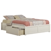 Concord Platform Bed with Flat Panel Footboard - White - AR80X2X12
