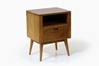 Fifties Nightstand - Danish Honey With its clean and simplistic design, the Fifties Nightstand with Danish Honey finish is the perfect piece to round out your Fifties bedroom set.