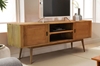 Fifties Solid Wood TV Console - Danish Honey 