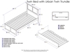 Madison Platform Bed with Flat Panel Footboard - Caramel Latte - AR86X2X17