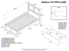 Madison Platform Bed with Flat Panel Footboard - Caramel Latte - AR86X2X17