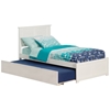 Madison Platform Bed with Flat Panel Footboard - White Madison Platform Bed with Flat Panel Footboard - White
