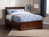 Madison Platform Bed with Matching Footboard - Antique Walnut - AR86X6X14