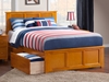 Madison Platform Bed with Matching Footboard - Caramel Latte - AR86X6X17