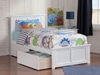 Madison Platform Bed with Matching Footboard - White - AR86X6X12