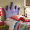 Majesty Twin Platform Bed Give your child the royal treatment with the Majesty Twin Platform Bed. The highly decorative headboard comes fully upholstered in a regal purple that is sure to make your child feel like royalty.