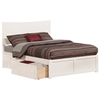 Metro Platform Bed with Flat Panel Footboard - White - AR90X2X12
