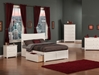 Metro Platform Bed with Flat Panel Footboard - White - AR90X2X12