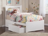 Metro Platform Bed with Matching Footboard - White - AR90X6X12