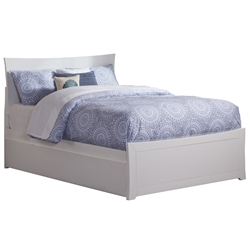 Metro Platform Bed with Matching Footboard - White Metro Platform Bed with Matching Footboard - White