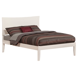 Metro Traditional Bed with Open Footrails - White Metro Traditional Bed with Open Footrails - White