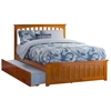 Mission Platform Bed with Matching Footboard - Caramel Latte - AR87X6X17