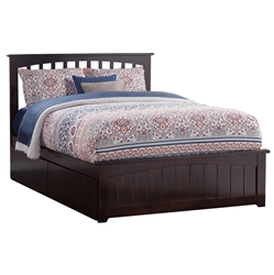 Mission Platform Bed with Matching Footboard - Espresso Mission Platform Bed with Matching Footboard - Espresso