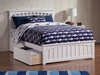 Mission Platform Bed with Matching Footboard - White - AR87X6X12
