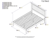 Mission Platform Bed with Open Footrails - White - AR87X1002