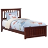 Mission Traditional Bed with Matching Footboard - Antique Walnut - AR87X6034