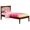 Mission Traditional Bed with Open Footrails - Antique Walnut Mission Traditional Bed with Open Footrails - Antique Walnut