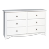 Monterey Kid's 6-Drawer Dresser - White WDC-4829 - WDC-4829