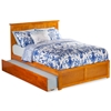 Nantucket Platform Bed with Flat Panel Footboard - Caramel Latte - AR82X2X17