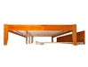 Nantucket Platform Bed with Flat Panel Footboard - Caramel Latte - AR82X2X17