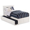 Nantucket Platform Bed with Flat Panel Footboard - White Nantucket Platform Bed with Flat Panel Footboard - White