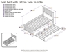 Nantucket Platform Bed with Matching Footboard - Caramel Latte - AR82X6X17